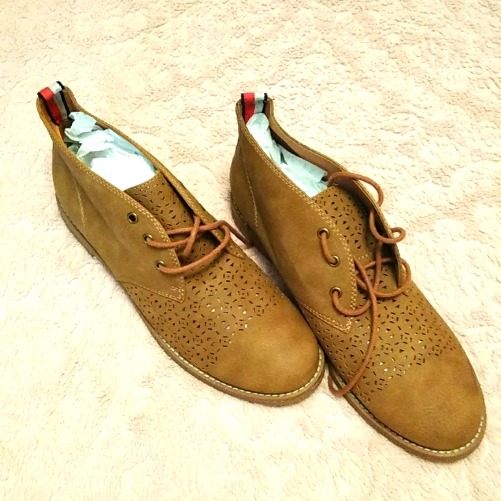 Tommy Hilfiger Vegan Perforated Booties